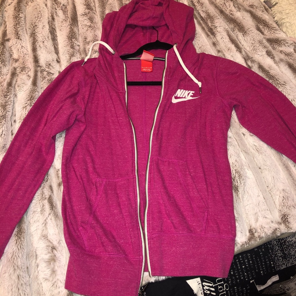 NIKE pink zip up